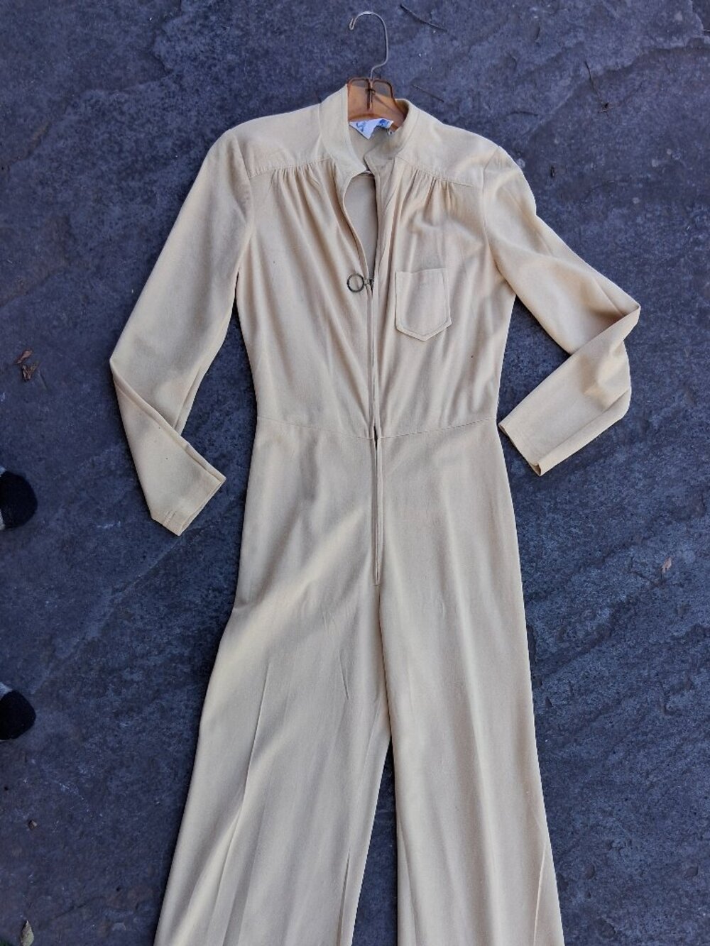 Vintage Sue Brett Jumpsuit Pantsuit Ring zipper